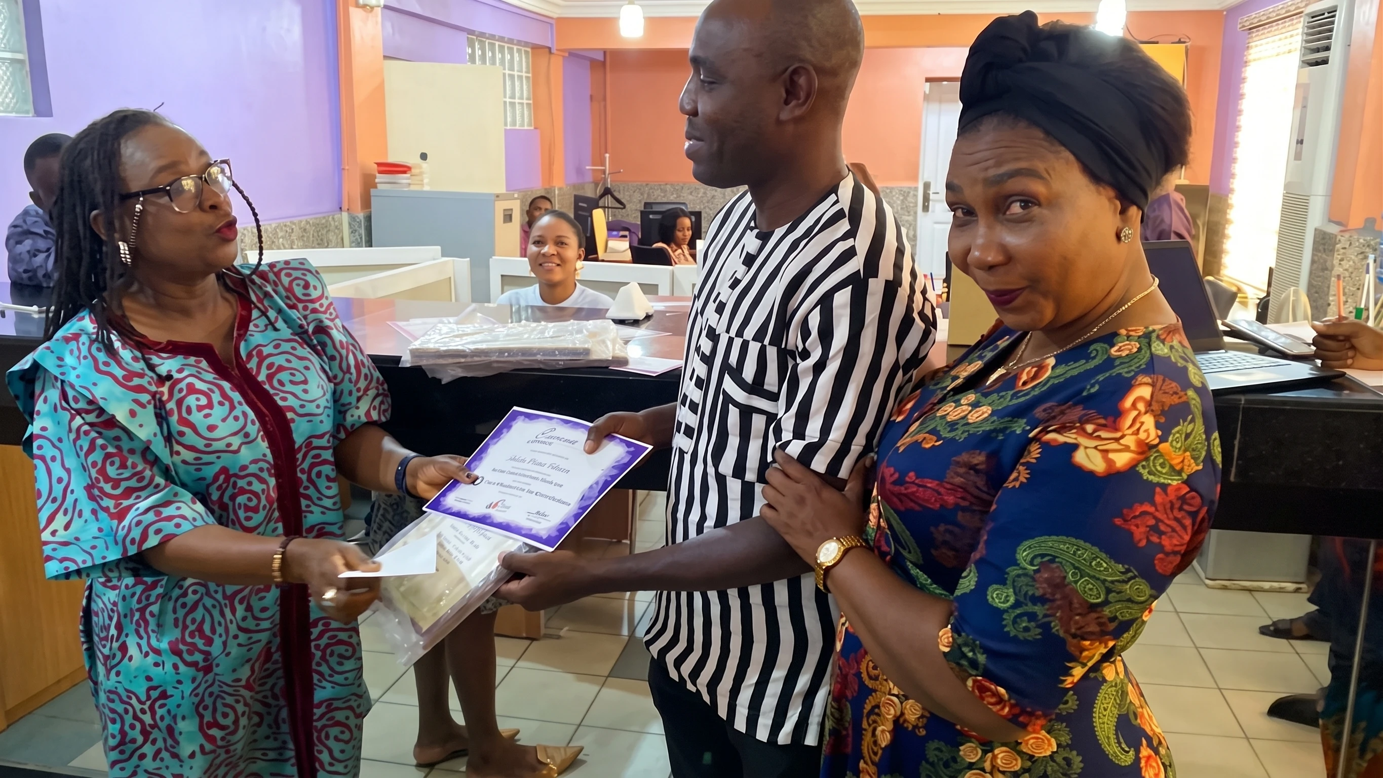 long service award to staff that have completed years of service